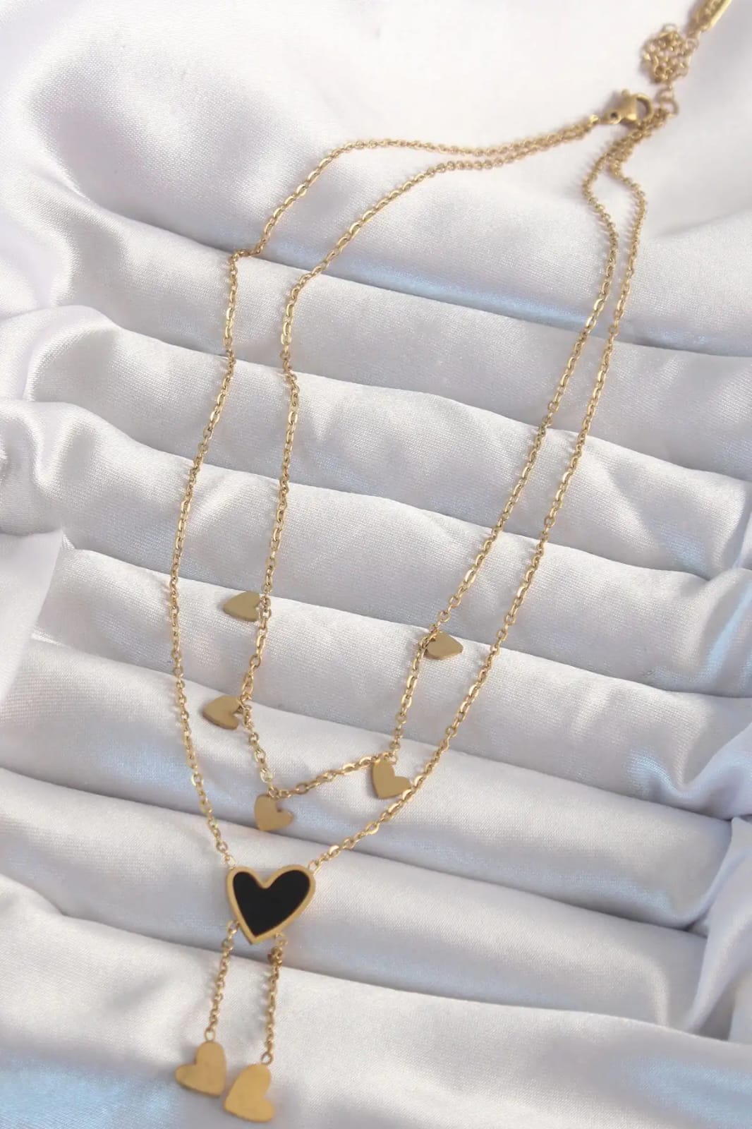 Gold Plated Stainless Steel Heart Shape Necklace